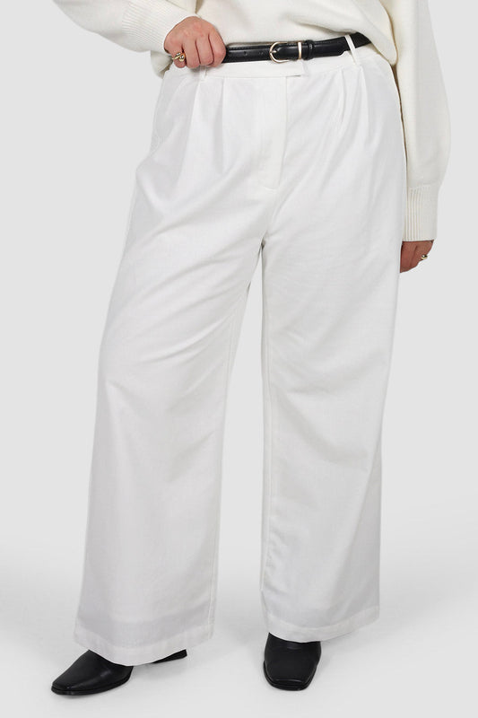 ARIE LINEN PANT WHITE - Fayt The Label