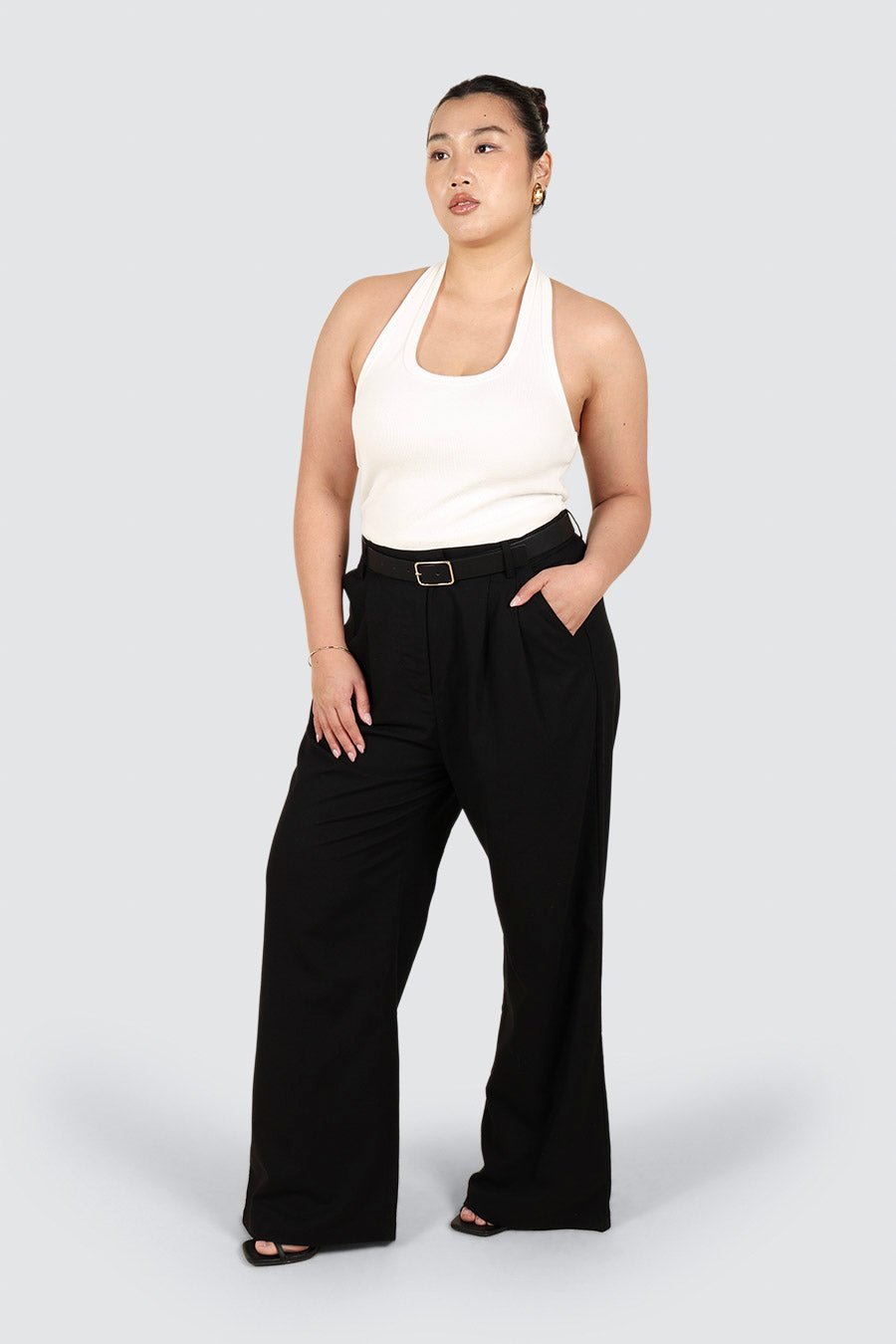 ARIE LINEN PANTS BLACK - Fayt The Label