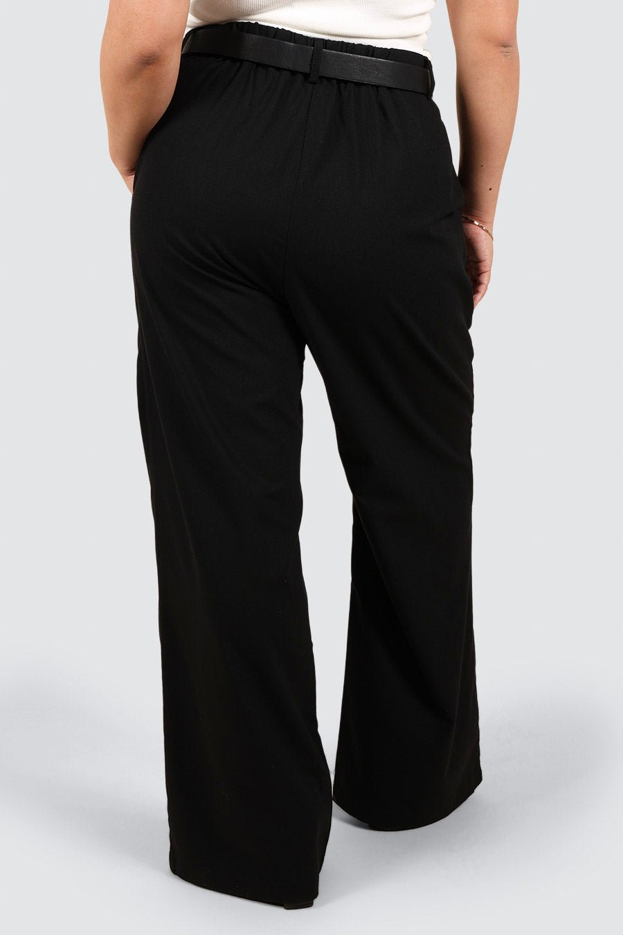 ARIE LINEN PANTS BLACK - Fayt The Label