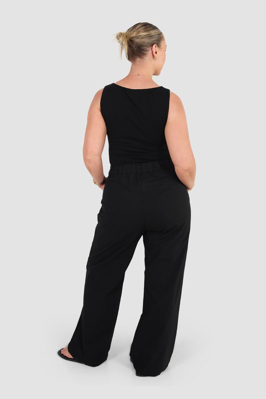 ARIE LINEN PANTS BLACK - Fayt The Label