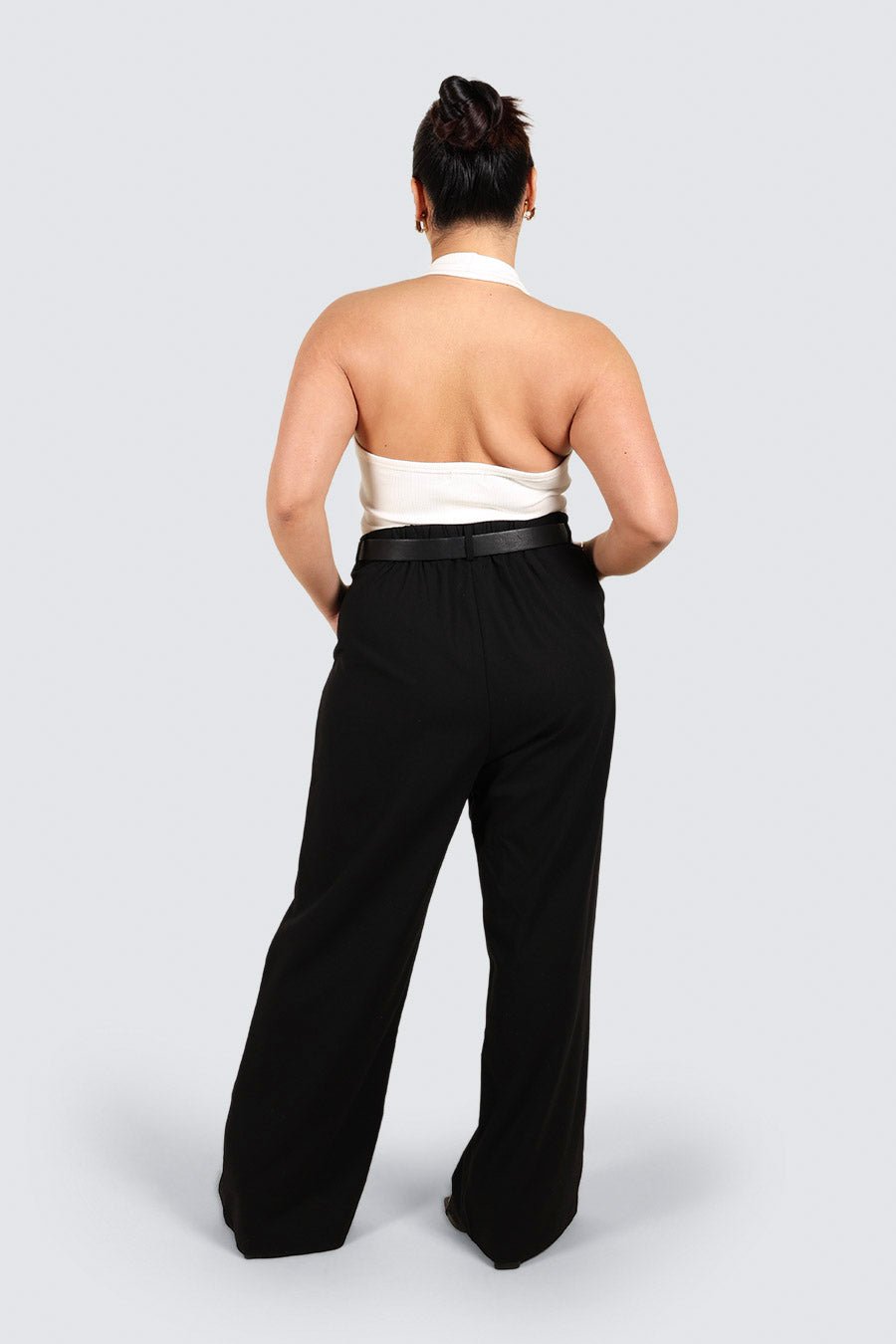 ARIE LINEN PANTS BLACK - Fayt The Label