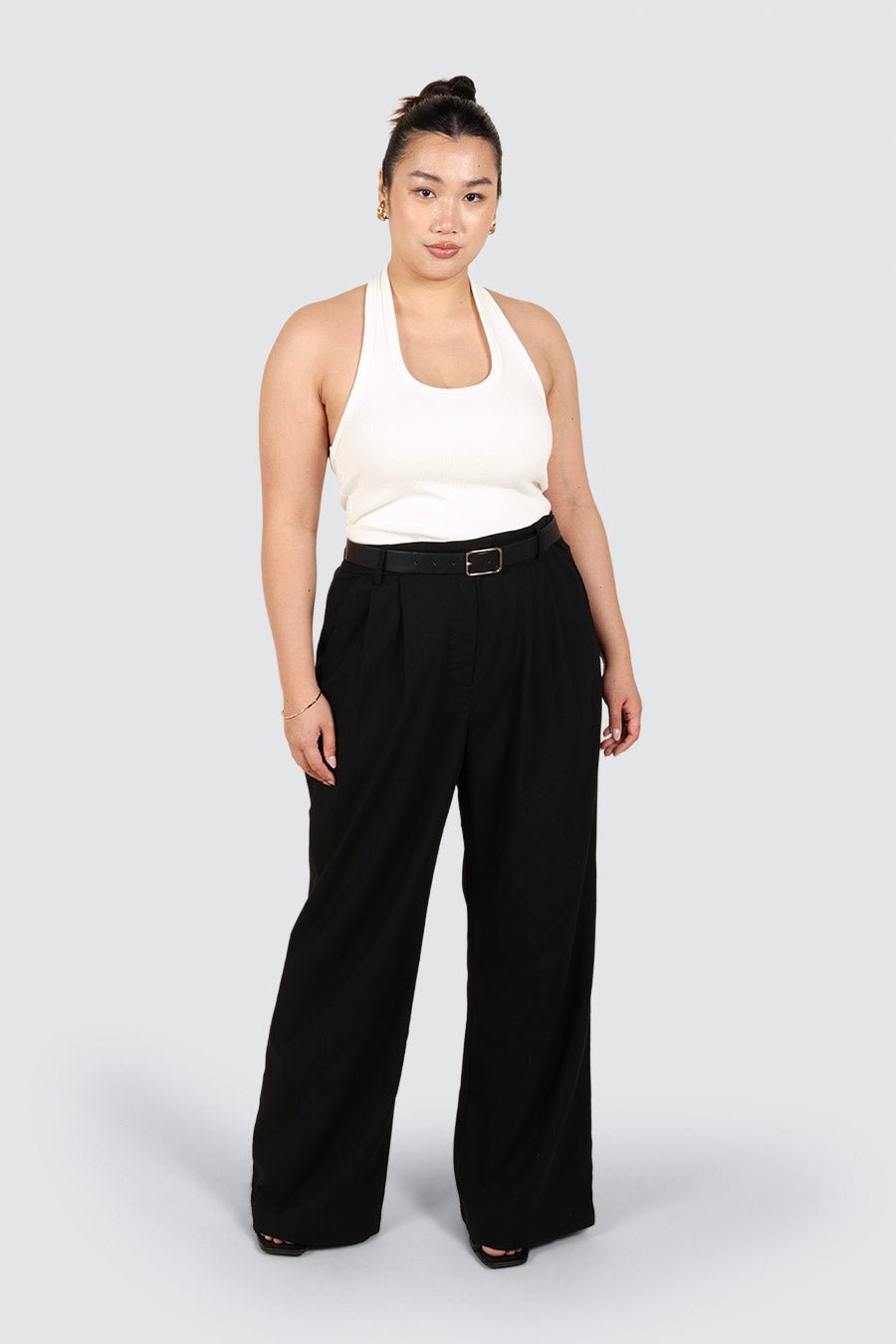 ARIE LINEN PANTS BLACK - Fayt The Label