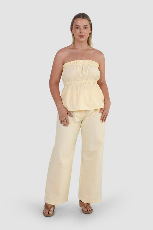 ARIE PANTS SOFT YELLOW - Fayt The Label