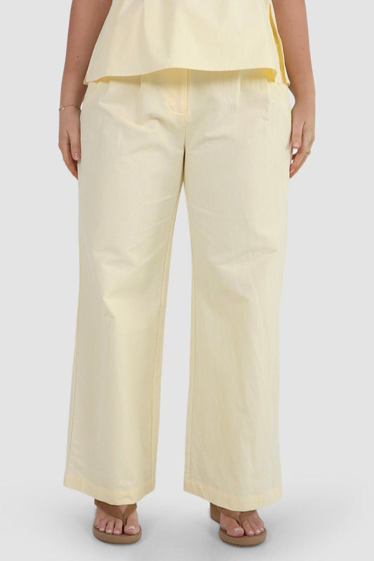 ARIE PANTS SOFT YELLOW - Fayt The Label
