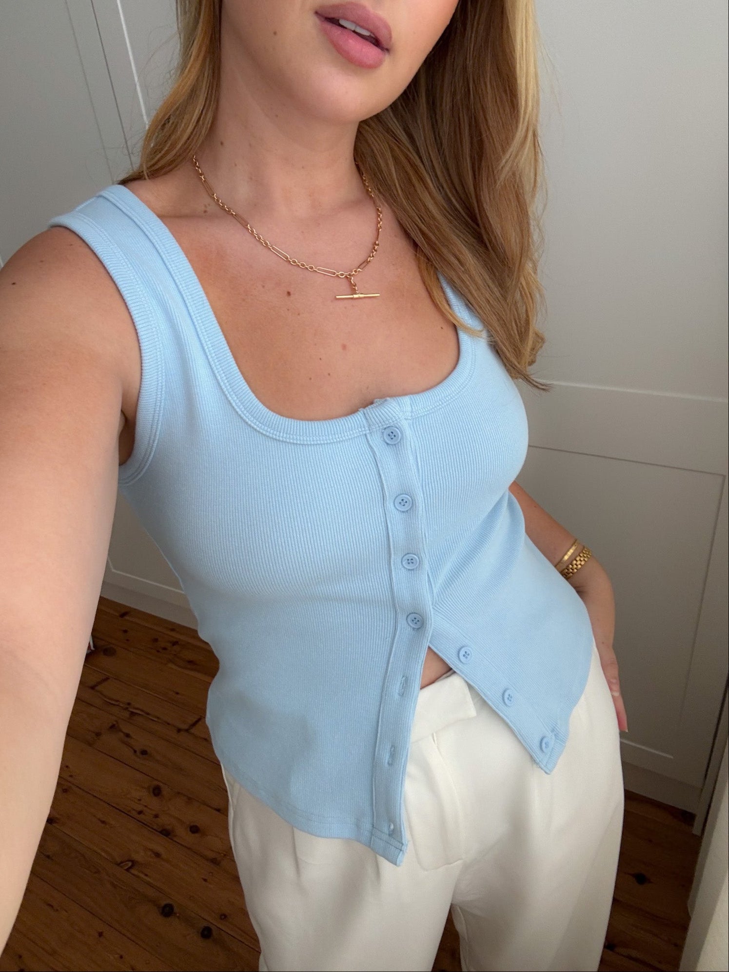 BECKER TOP SOFT BLUE - Fayt The Label