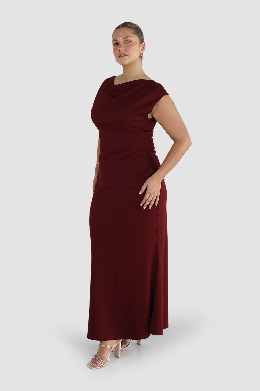 CALAIS SKIRT MERLOT - Fayt The Label