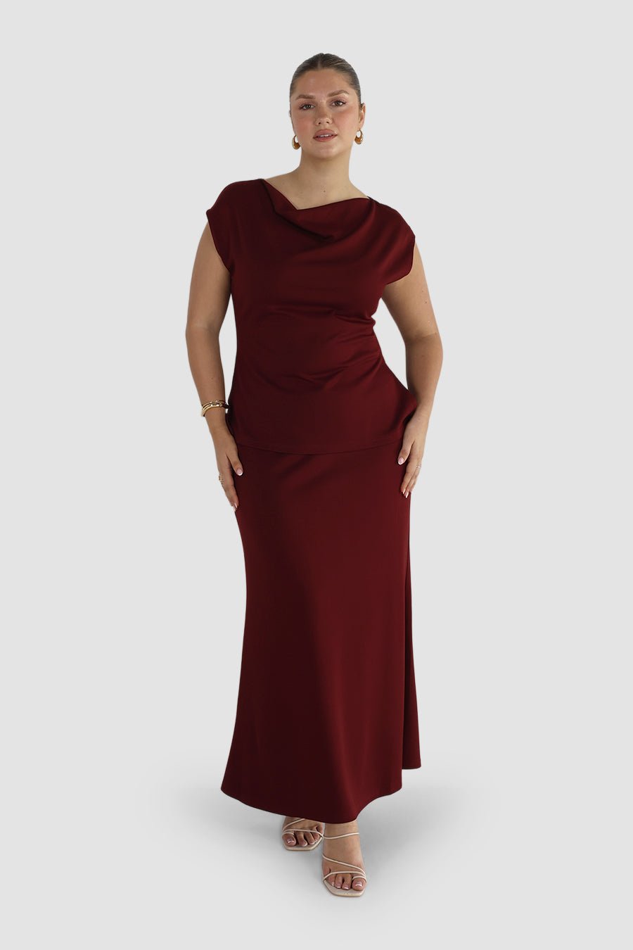 CALAIS SKIRT MERLOT - Fayt The Label