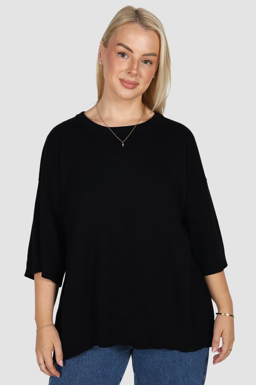 CALDER KNIT TOP BLACK - Fayt The Label
