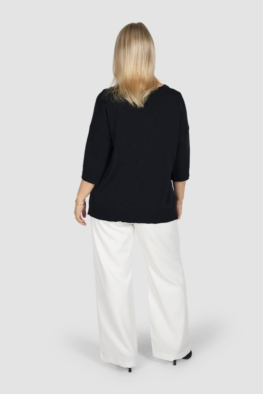 CALDER KNIT TOP DEEP GREY MARLE - Fayt The Label
