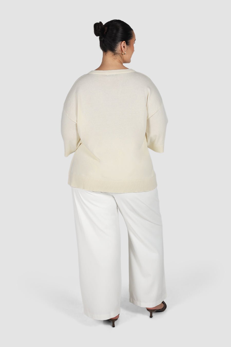 CALDER KNIT TOP MILK - Fayt The Label