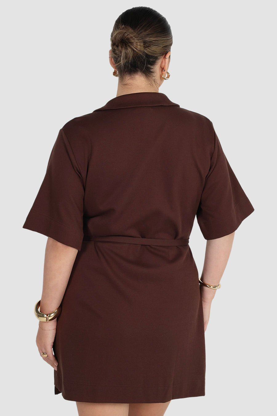 CASA WRAP DRESS ESPRESSO - Fayt The Label