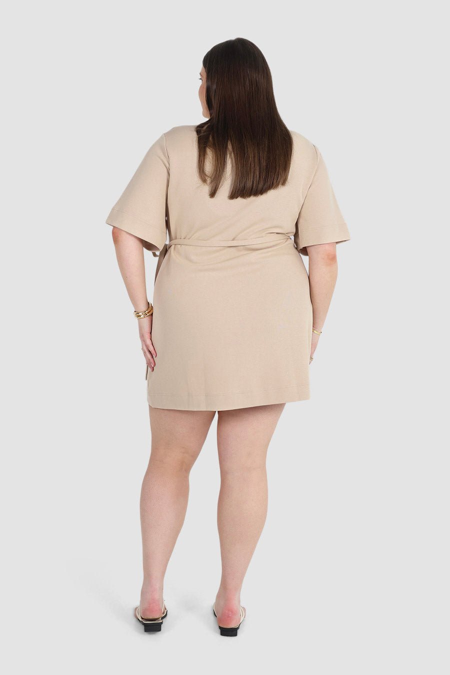 CASA WRAP DRESS NEUTRAL - Fayt The Label