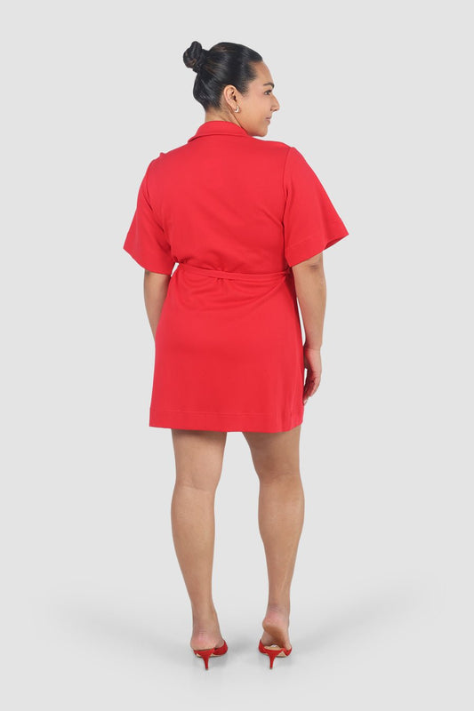 CASA WRAP DRESS RED - Fayt The Label