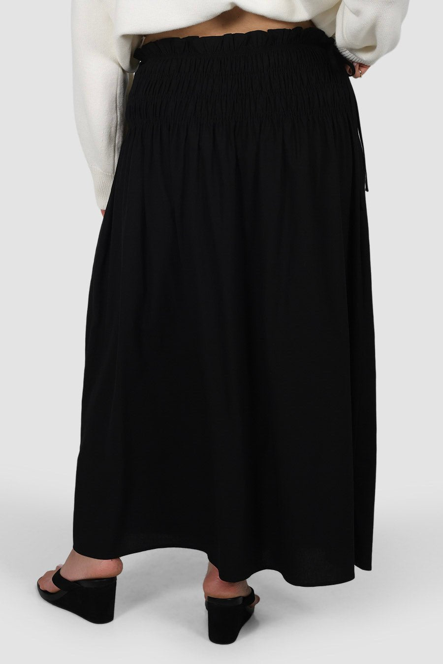 CASSIDY MAXI SKIRT BLACK - Fayt The Label
