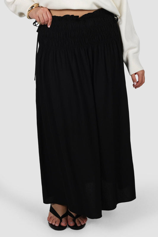 CASSIDY MAXI SKIRT BLACK - Fayt The Label