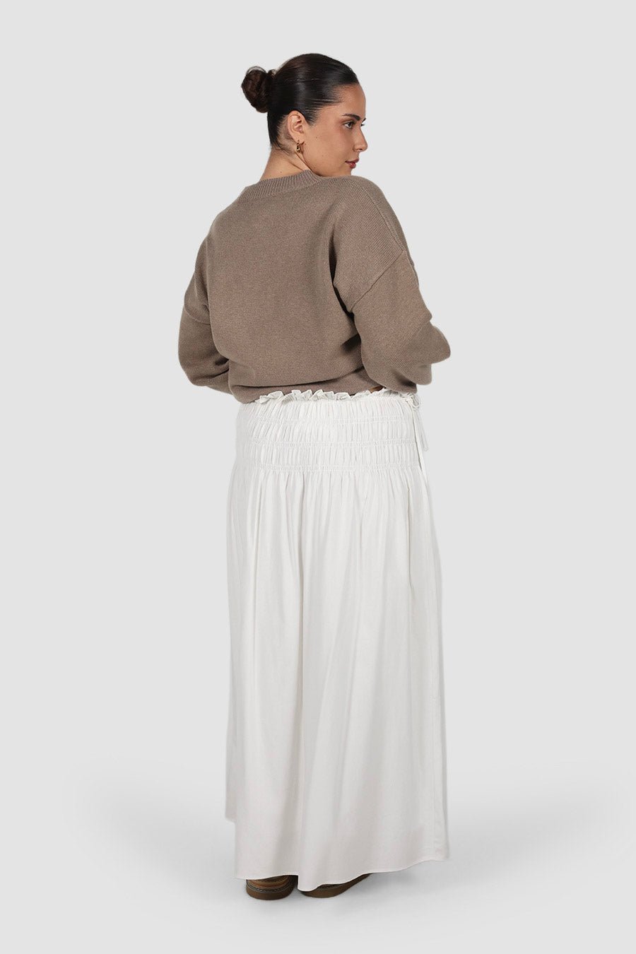 CASSIDY MAXI SKIRT WHITE - Fayt The Label