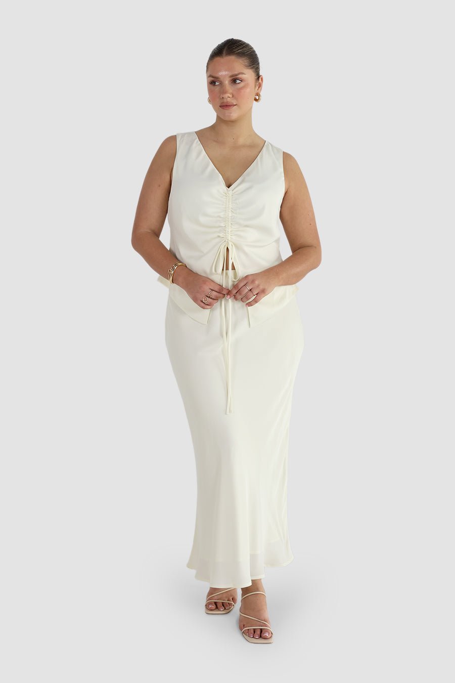 CELENE SKIRT IVORY - Fayt The Label
