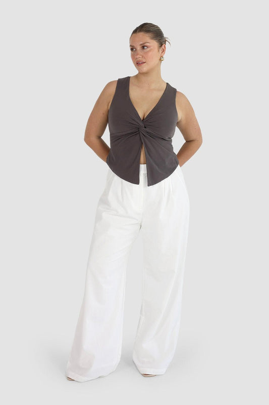 COLT TWIST TOP CHARCOAL - Fayt The Label