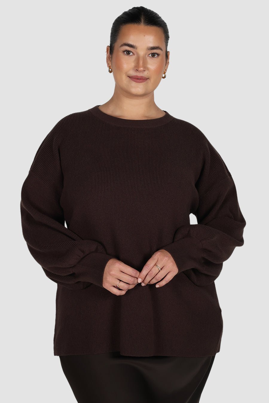 CORLEN OVERSIZED KNIT ESPRESSO - Fayt The Label