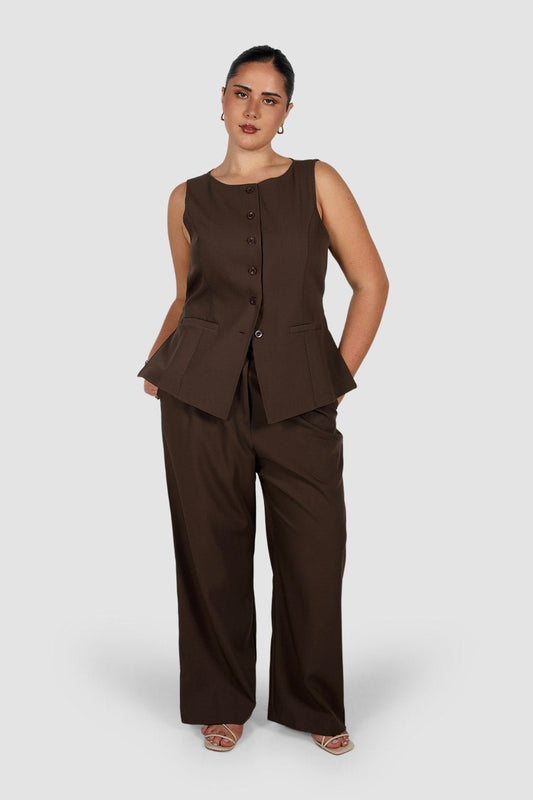 DOWNTOWN PANT CHOCOLATE - Fayt The Label