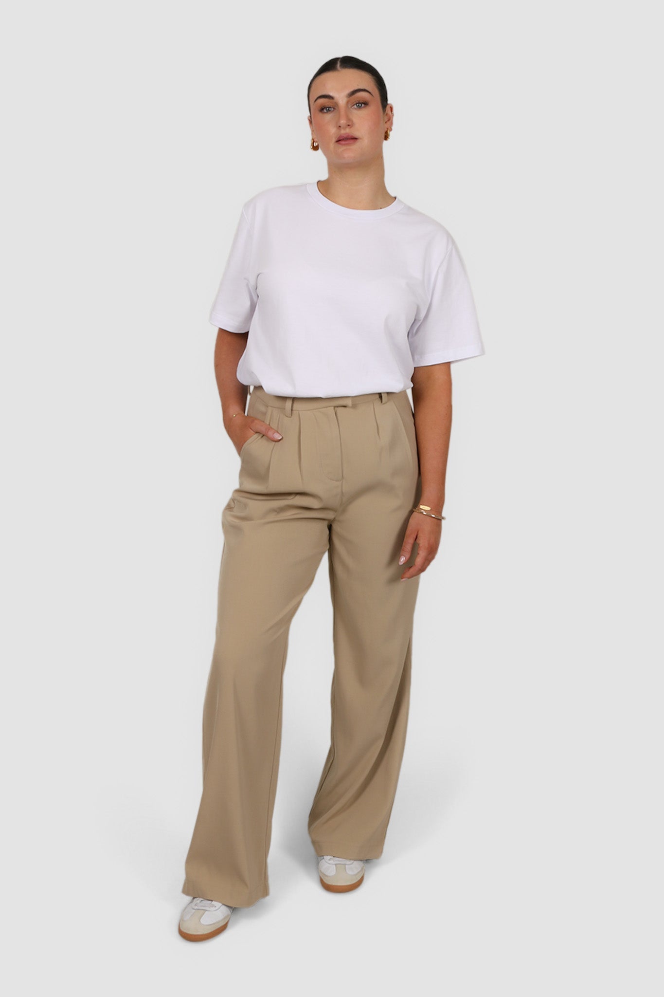 DOWNTOWN PANT COFFEE TALL FIT - Fayt The Label
