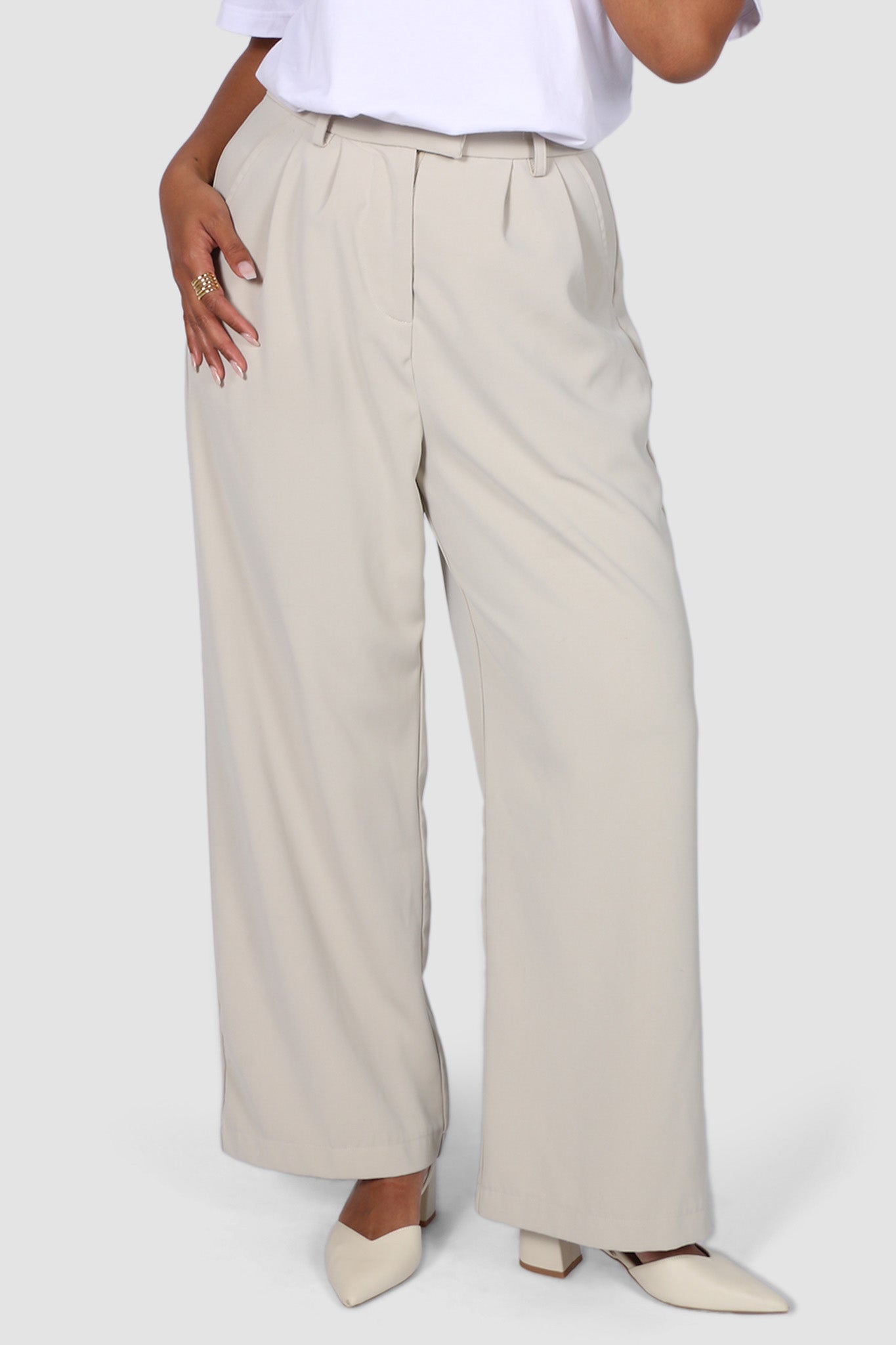 DOWNTOWN PANT ECRU - Fayt The Label