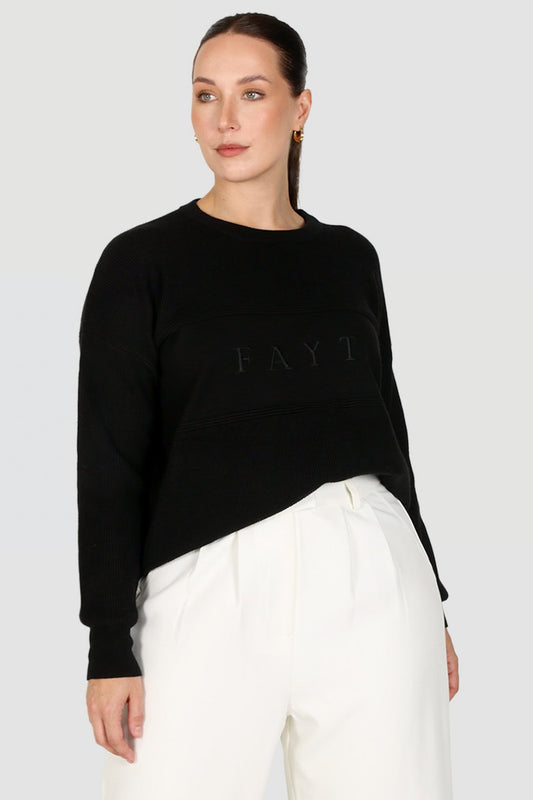 FAYT KNIT SWEATER BLACK - Fayt The Label
