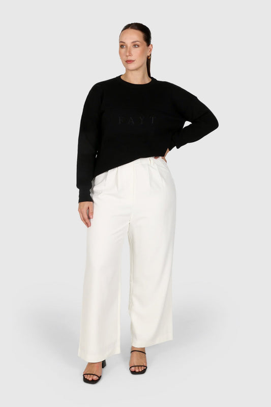FAYT KNIT SWEATER BLACK - Fayt The Label