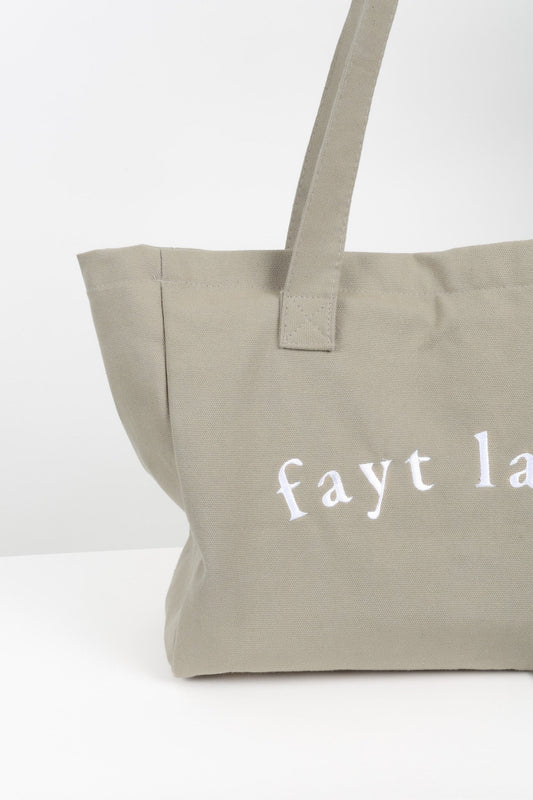 FAYT TOTE BAG KHAKI LARGE - Fayt The Label