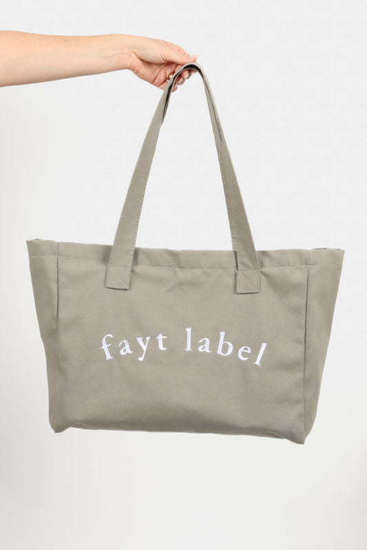 FAYT TOTE BAG KHAKI LARGE - Fayt The Label