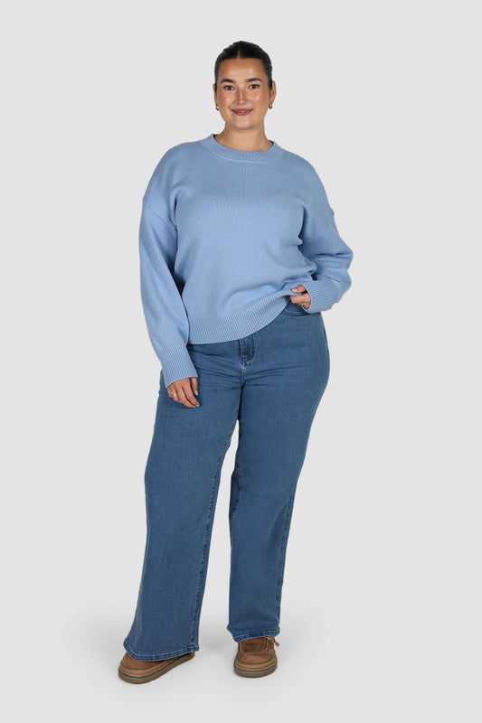 HARPER KNIT SOFT BLUE - Fayt The Label