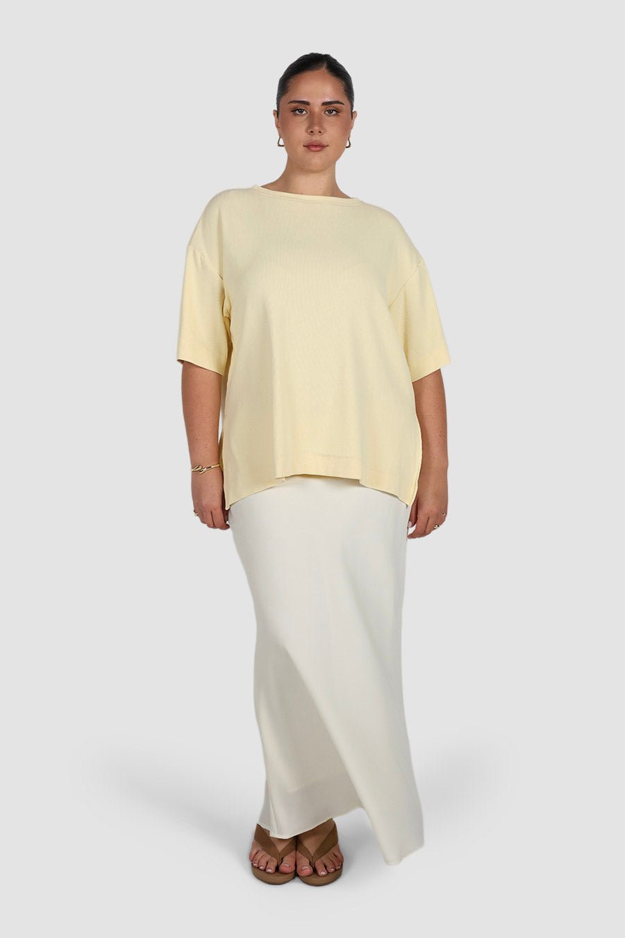 HAVEN OVERSIZED TEE BUTTER - Fayt The Label