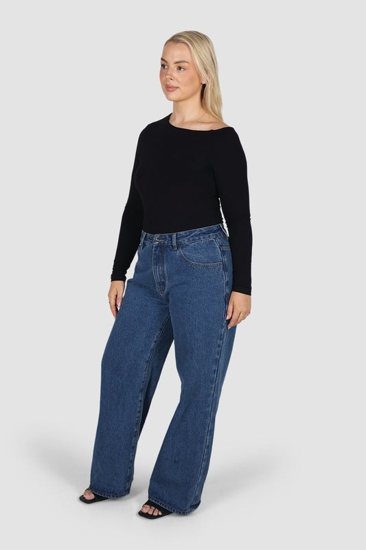LULA LONG SLEEVE TOP BLACK - Fayt The Label