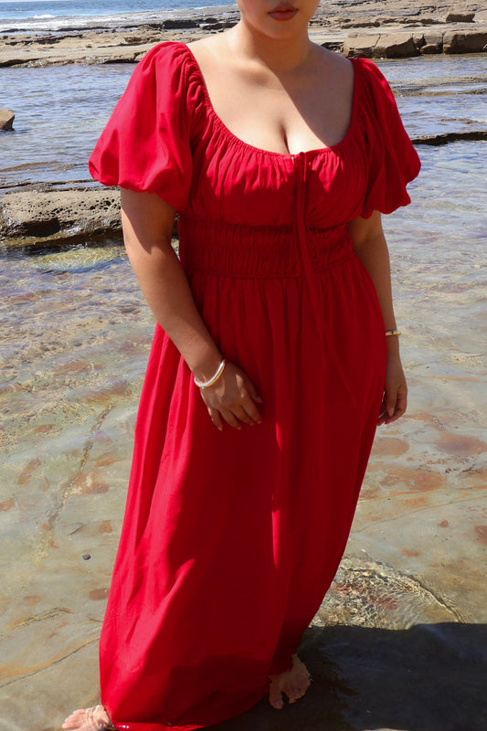 LUMA DRESS RED - Fayt The Label