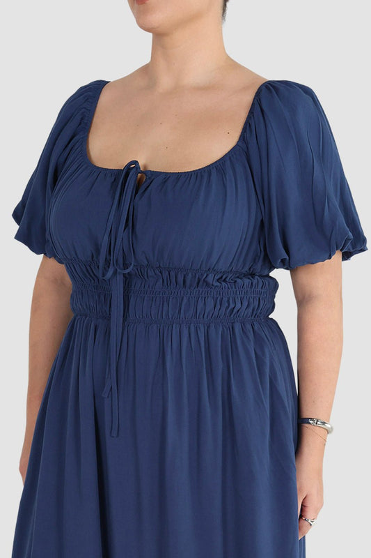 LUMA DRESS SLATE BLUE - Fayt The Label