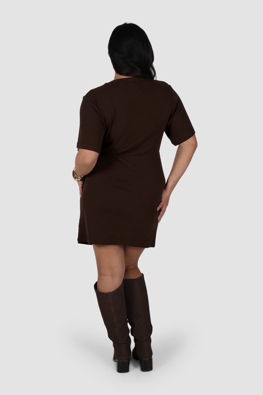 MARNIE MINI DRESS ESPRESSO - Fayt The Label