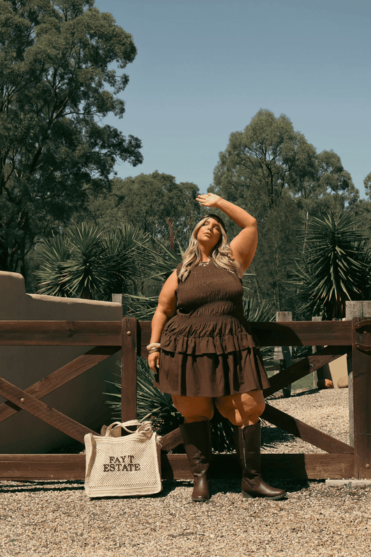 NARAH DRESS ESPRESSO - Fayt The Label