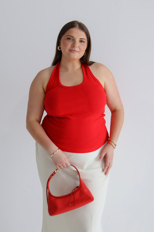 RENNA HALTER TOP RED - Fayt The Label