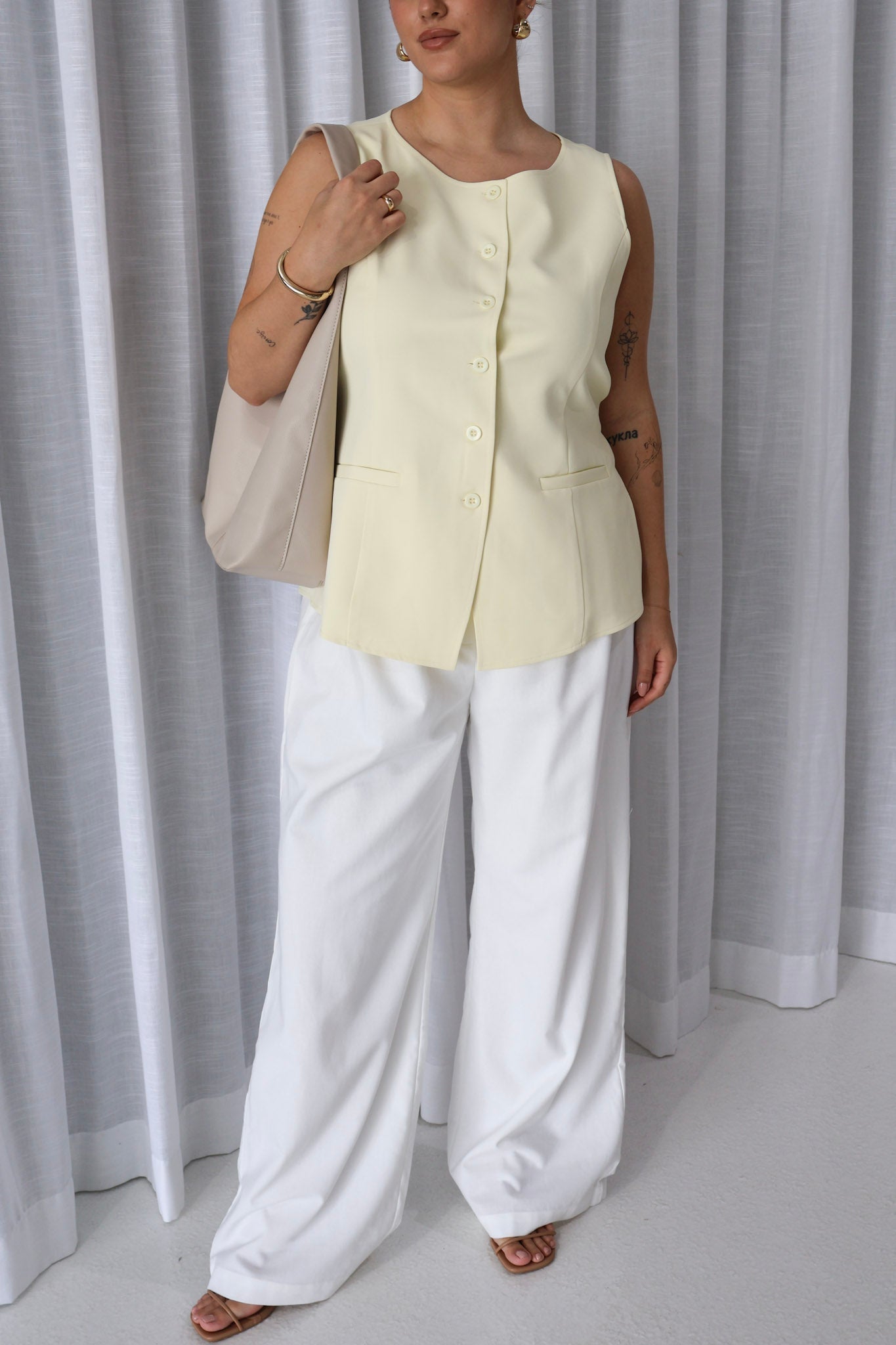 ROMIE VEST BABY YELLOW - Fayt The Label