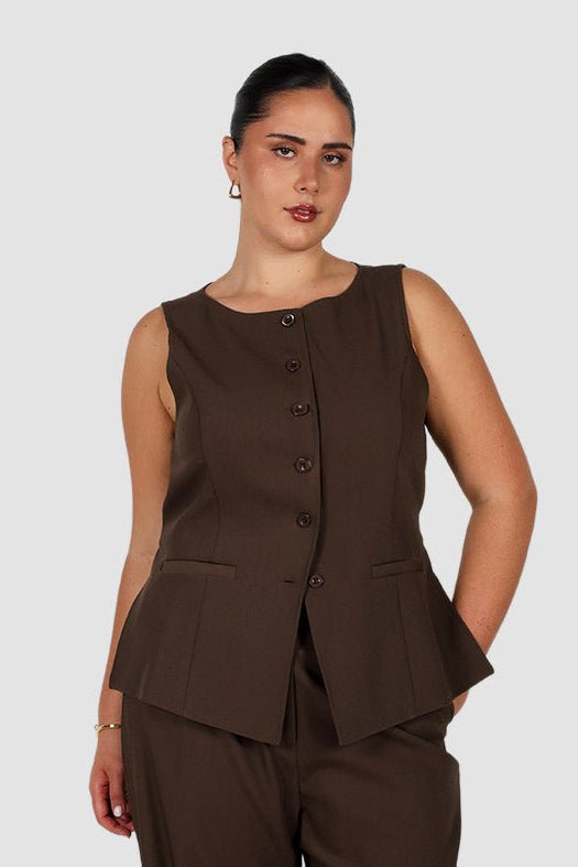ROMIE VEST CHOCOLATE - Fayt The Label