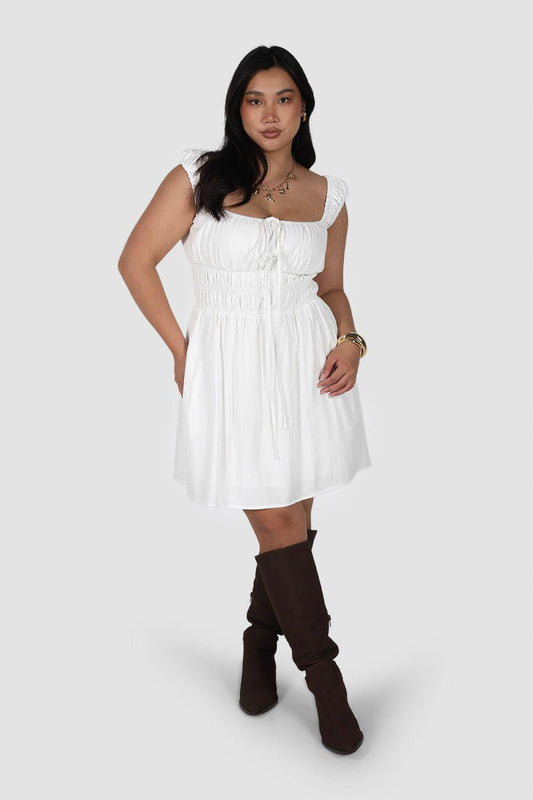 ROUX MINI DRESS WHITE - Fayt The Label