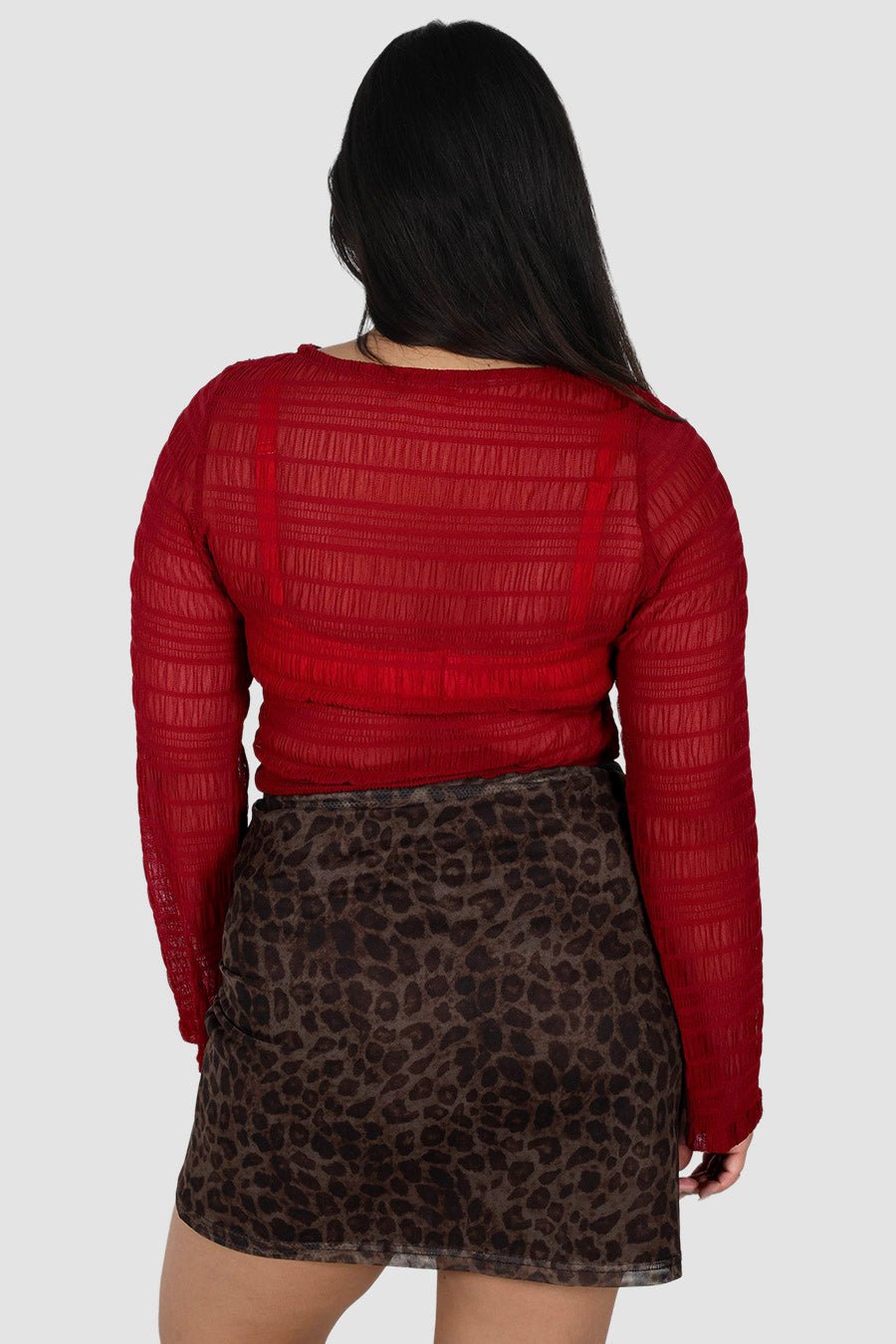 SABELA MINI SKIRT CHOC LEOPARD - Fayt The Label