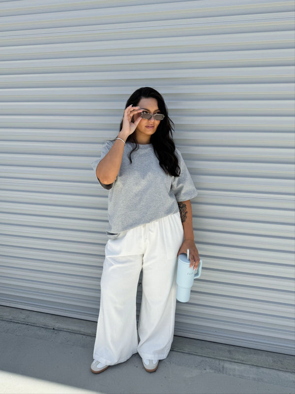 SIGNATURE TEE GREY MARLE - Fayt The Label