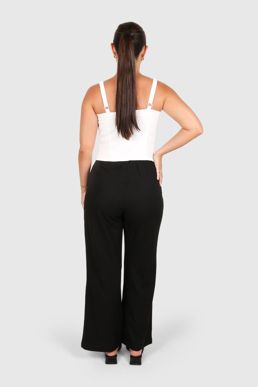 SIREN DENIM TOP WHITE - Fayt The Label