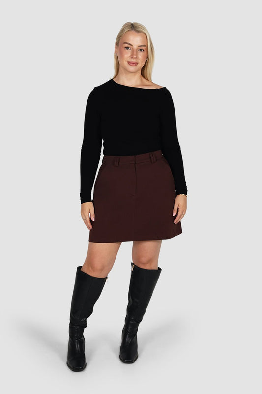 SOREVA COMFORT SKORT ESPRESSO - Fayt The Label