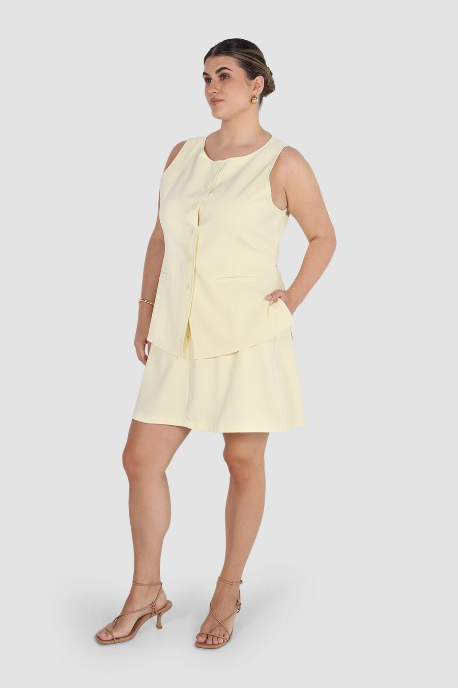 SOREVA SKORT BABY YELLOW - Fayt The Label