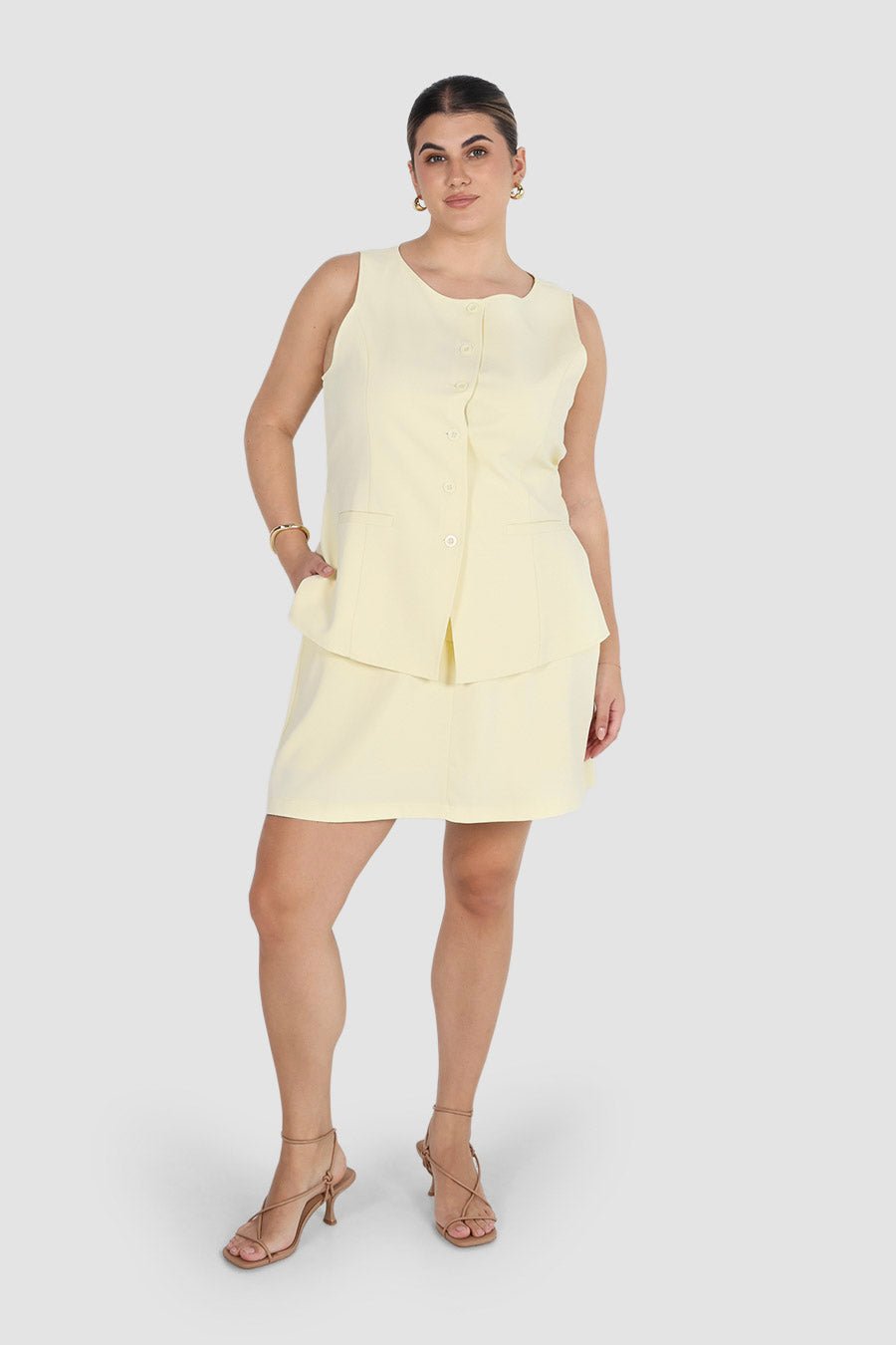 SOREVA SKORT BABY YELLOW - Fayt The Label