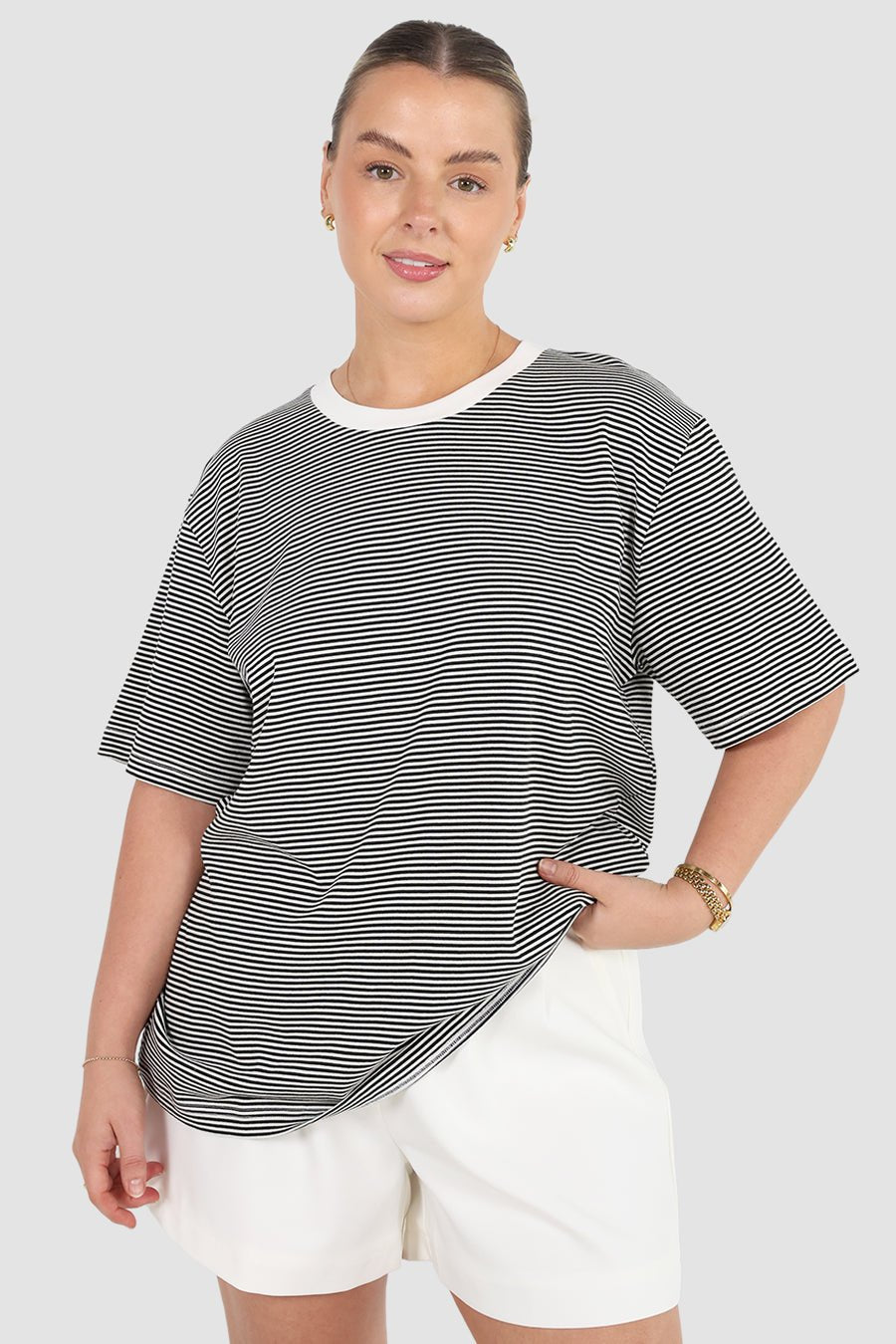 SPENCER STRIPE TEE BLACK/WHITE - Fayt The Label
