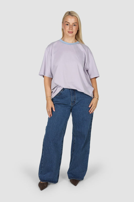 SPENCER STRIPE TEE PINK/BLUE - Fayt The Label