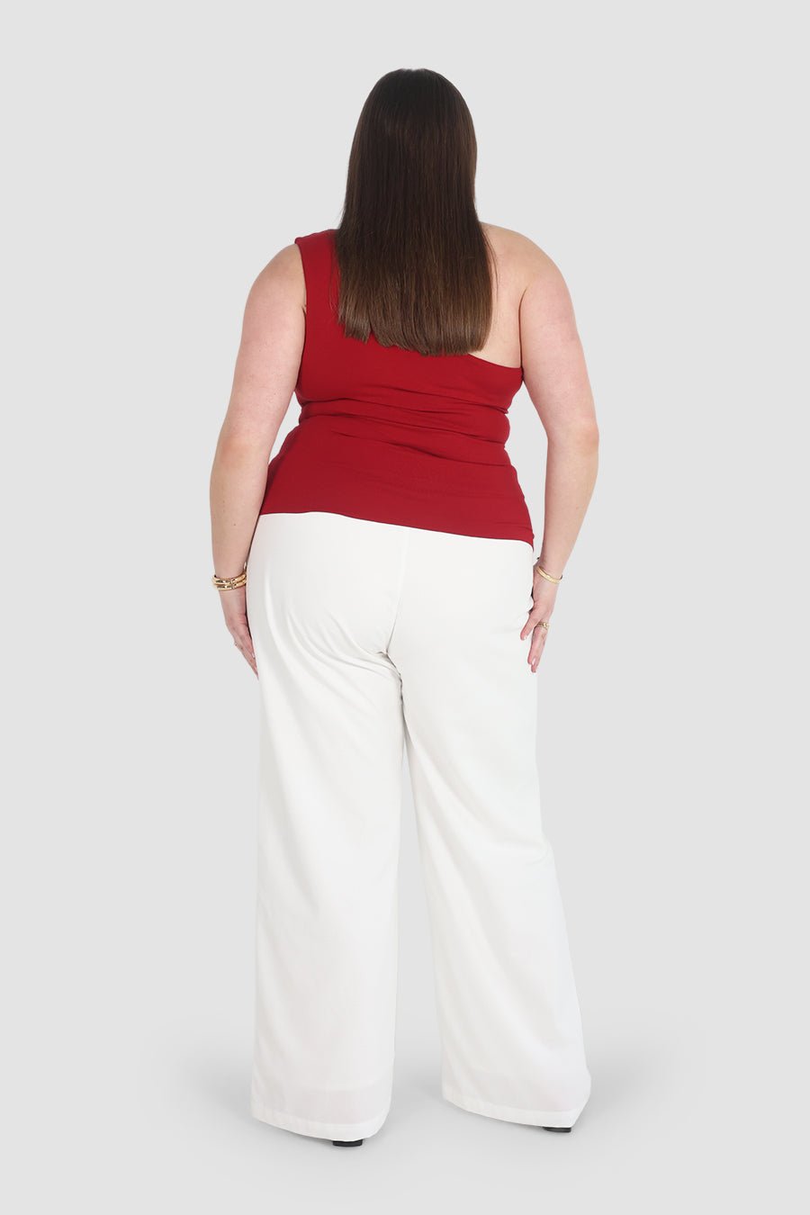 SULLIVAN ONE SHOULDER TOP CHERRY - Fayt The Label